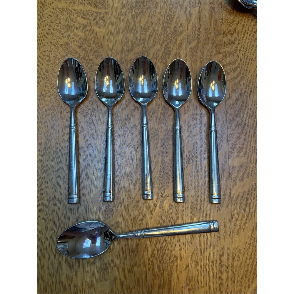 Mikasa MIS60 Stephanie Flatware Set Of 6 Soup Spoons Glossy Stainless